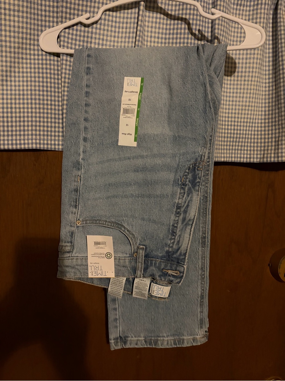 Time and Tru Light Blue High-Rise Straight Jeans